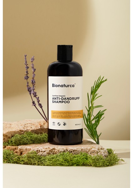 Organik Sertifikalı Kepeğe Karşı Şampuan 400 Ml. - Certified Organic Anti-Dandruff Shampoo