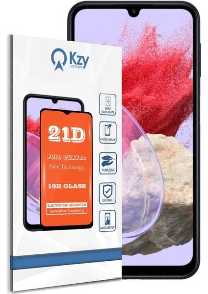 Iletişim Samsung Galaxy M34 ile Uyumlu Tam Kaplayan 21D Temperli Ekran Koruyucu Cam