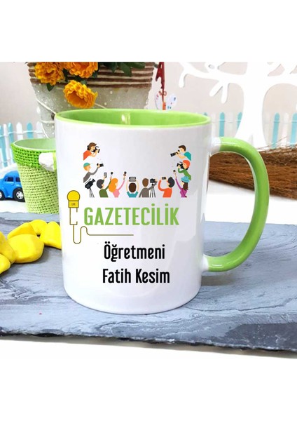 Gazetecilik Öğretmenine Özel Öğretmenler Günü Hediyesi Kişiye Özel Kupa Bardak