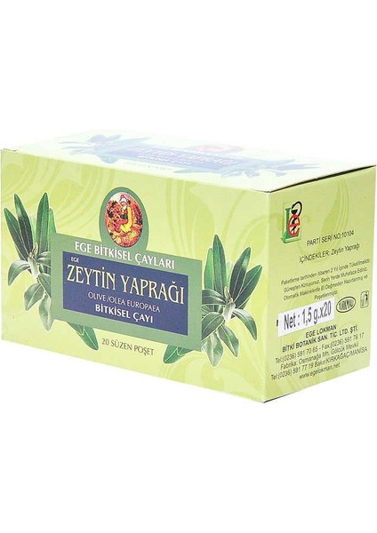 Zeytin Yaprağı Bitki Çayı 20 Süzen Poşet