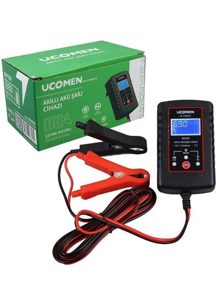 Ucomen UC-C120201A 6/12V 2A Siyah Akü Şarj Cihazı