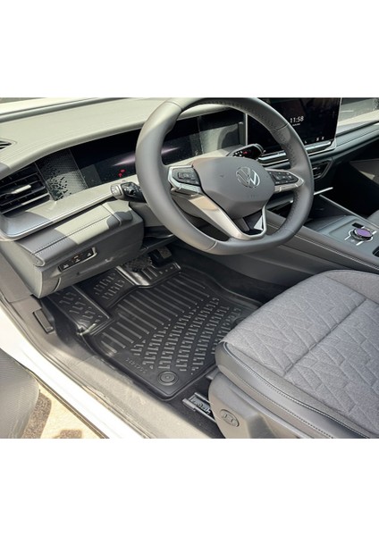 Volkswagen Tayron 2024 ve Sonrası 3D Havuzlu Paspas Siyah
