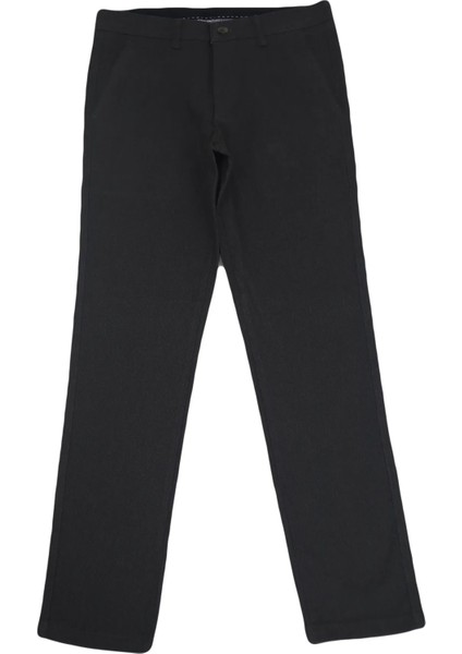 Fistan Store Erkek Yüksek Bel Rahat Kalıp Yandan Cep Boru Paça Kışlık Keten Pantolon