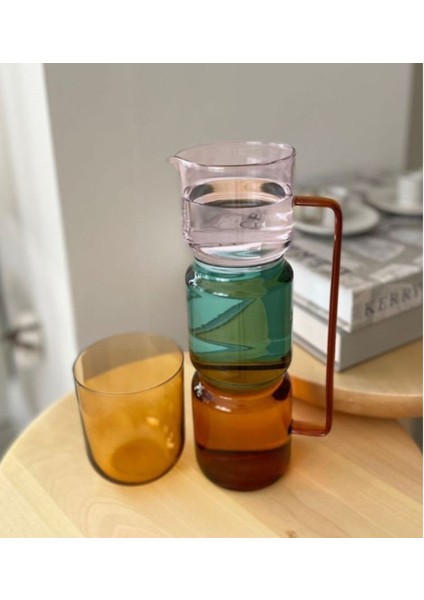 Renkli 1670 Ml'lik Cam Sürahi
