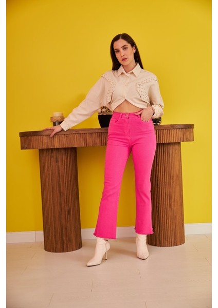 Bej Taş Işlemeli Tasarım Gömlek fırsatları