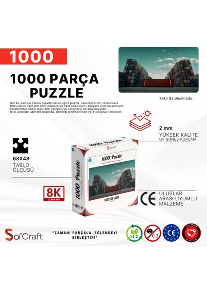 1000 Parça Puzzle Konteyner Sahası