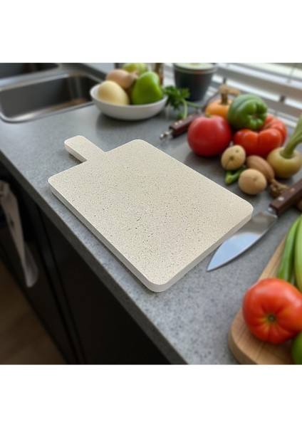 Mermer Kesme Tahtası ( Desenli Bej )