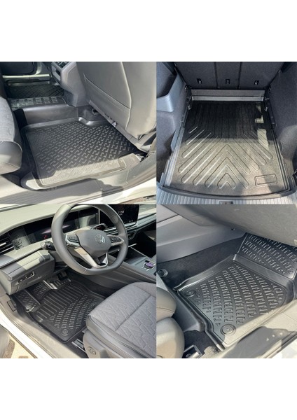 Volkswagen Tayron 2024 ve Sonrası 3D Paspas ve Alt Bagaj Havuzu Set