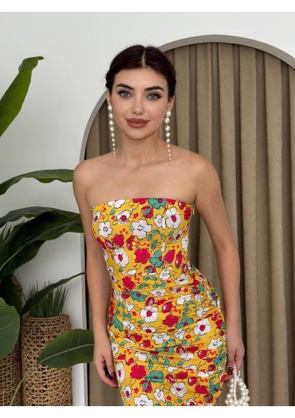 Munn Collection Emelıe Straplez Elbise