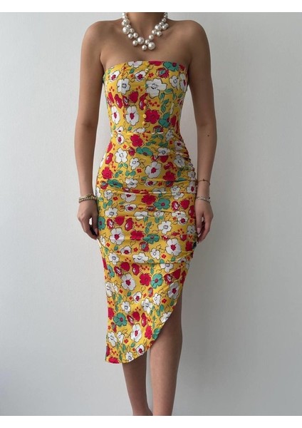 Munn Collection Emelıe Straplez Elbise fiyatları