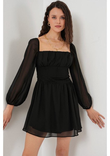 Mini Tül Elbise 2514 - Siyah fiyatları