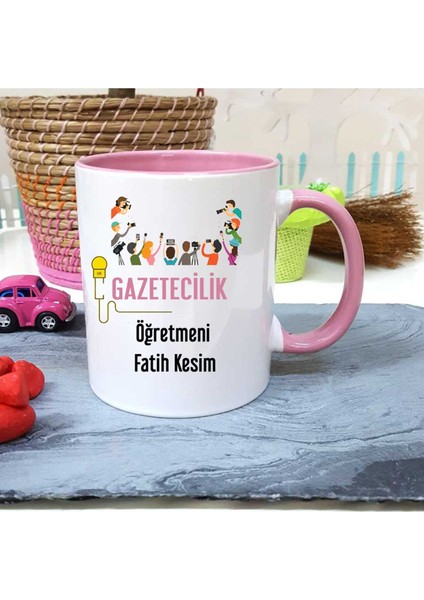 Gazetecilik Öğretmenine Özel Öğretmenler Günü Hediyesi Kişiye Özel Kupa Bardak