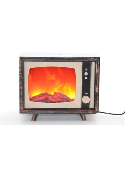 Tv Tasarımlı Ledli Şömine Lamba