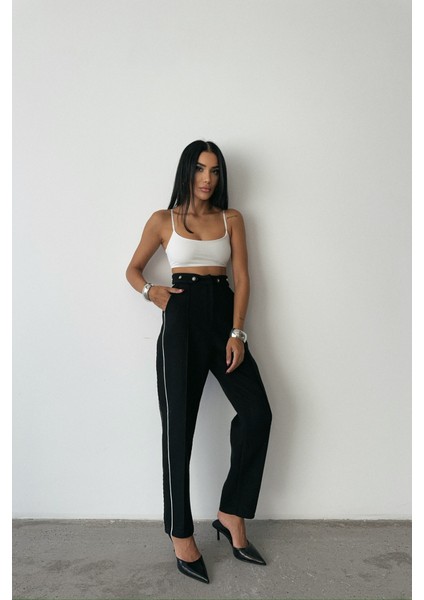 Chanel Pantolon Yan Biyeli - Siyah modelleri