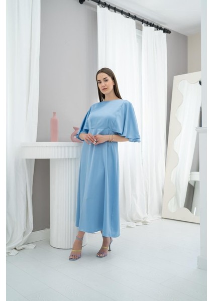 Mavi Arkası Bağcıklı Elbise fiyatları