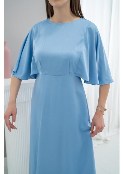 Mavi Arkası Bağcıklı Elbise fırsatları