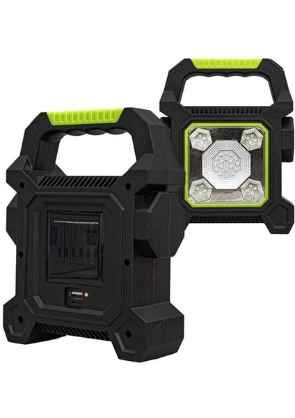 Powermaster JY-258C 3 Kademeli̇ Şarjlı Çok Fonksiyonlu Solar Işıldak