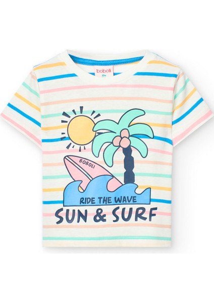 Surf Baskılı Erkek Çocuk 2'li Şort Set modelleri