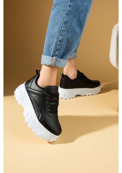 Yüksek Taban Bağcıklı Kadın Sneaker 54-0142-24BYAZ modelleri