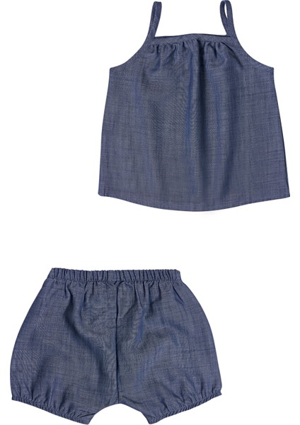 Ip Askılı Çiçek Şeritli Kız Çocuk Bebek 2'li Set modelleri