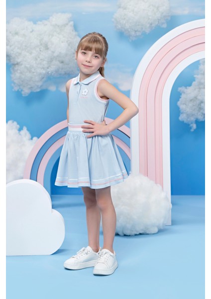 Kız Çocuk Çocuk Polo Yakalı Etekli 2 Li Takım fiyatları