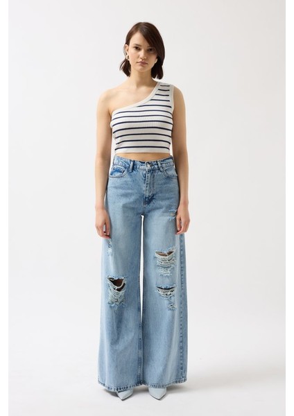 Tek Omuz Çizgili Crop fiyatları