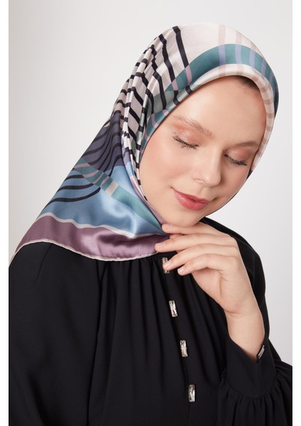 Lila Çizgili Cool Eşarp fırsatları