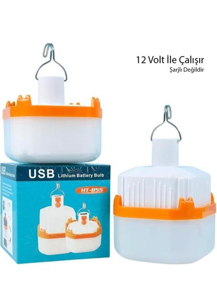 Powermaster HT-B11 12 Volt Beyaz LED Lamba Krokodil Maşalı Uçlu 21 Smd Ledli