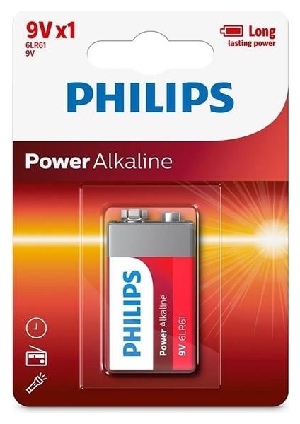 Philips 6LR61-P1B 9 Volt Power Alkalin Pil (Tekli) modelleri