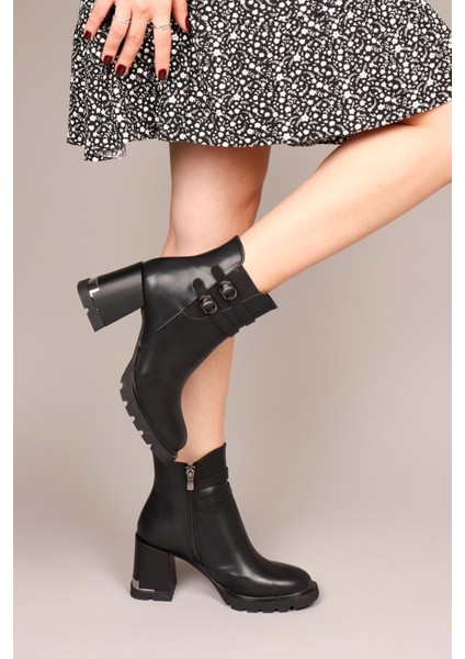 Leticia Topuklu Kadın Bot Siyah