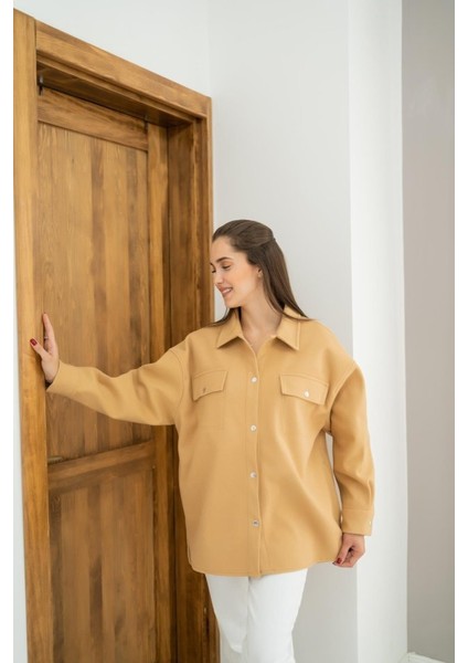 Camel Kaşe Çift Cepli Gömlek