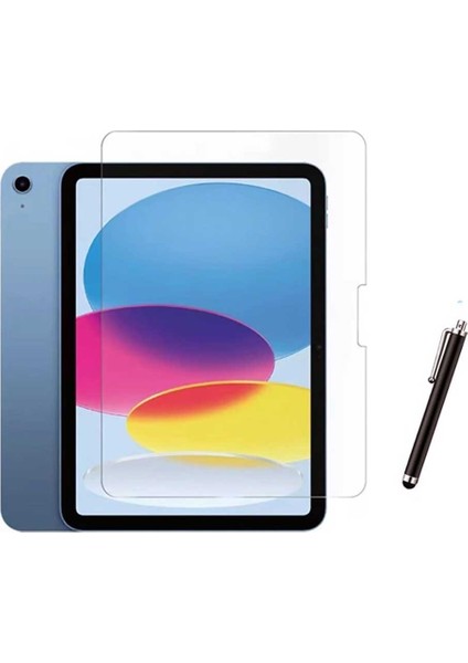 Apple iPad 10. Nesil / iPad A16 Uyumlu 10,9 Inç Tablet Kılıfı Cam Kalem Set