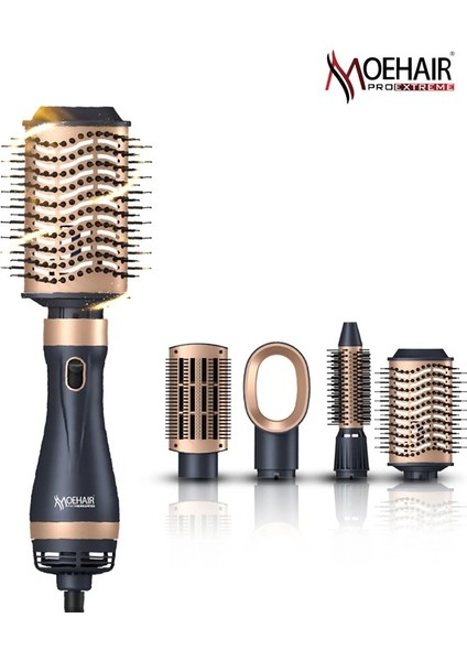Moehair 4'Ü 1 Arada 1000 Watt Saç Kurutma Makinesi Ve Şekillendirici