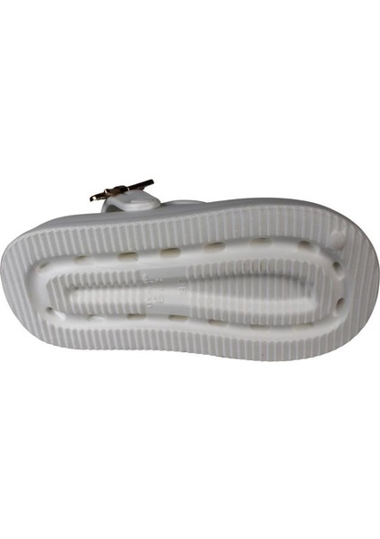 Akınalbella Siyah Beyaz Gri Kadın Taşlı Deniz Havuz Plag Gündelik Arkası Geçkili Terlik Topuk Boyu 4cm modelleri