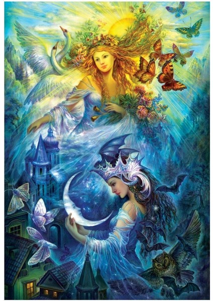 5218 Art Puzzle, Gündüz ve Gece Prensesleri 1000 Parça