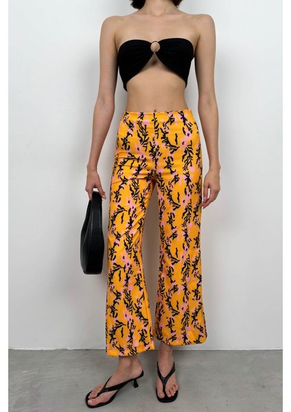 Munn Collection Desenli Boru Paça Pantolon