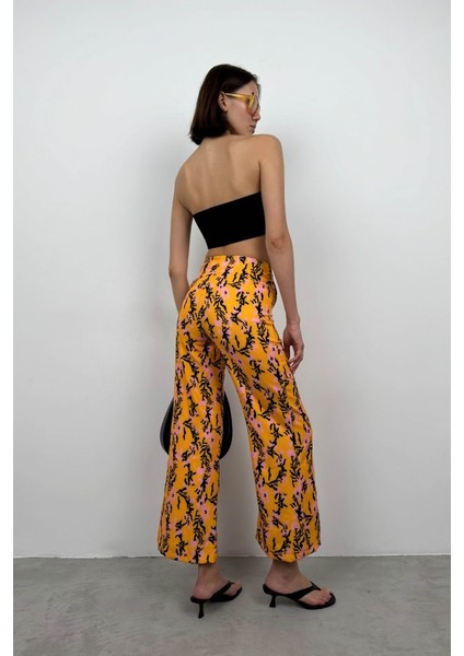 Munn Collection Desenli Boru Paça Pantolon