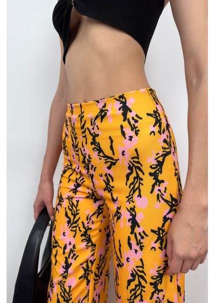Munn Collection Desenli Boru Paça Pantolon