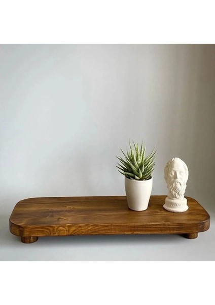 Ahşap Sunumluk, Sunum Tahtası, Yağdanlık, Organizer, Antrasit Rengi, ASNM01X