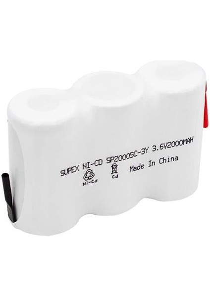 Supex 3'lü Yanyana 3.6V 2000 Ma Süpürge Pili fiyatları