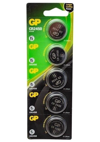 Gp CR2450 3 Volt Lityum 5'li Pil