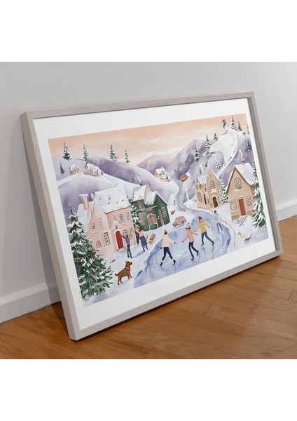 1000 Parça Puzzle Eğlenceli Karlı Köy