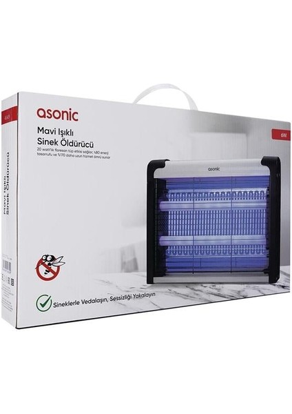 Asonic AS-A29 Büyük Boy 6W+ 2000V Zincir Askısılı Iki Ledli Sinek Öldürücü fırsatları