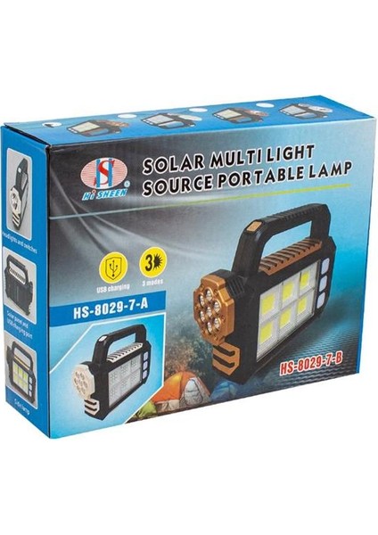 Powermaster HS-8029-7-A 3 Modlu 54 Smd Ledli Taşınabilir Solar Lamba modelleri