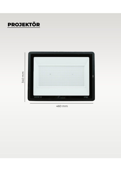 400W LED Projektör 3200K Sarı Işık