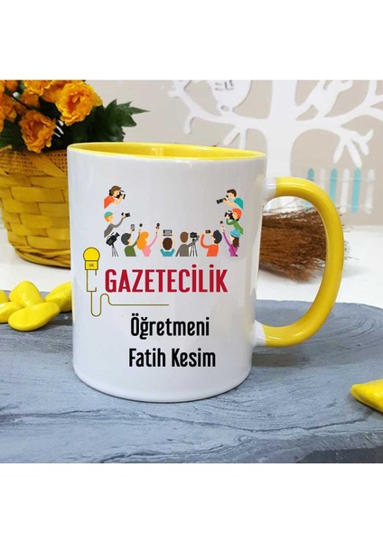 Gazetecilik Öğretmenine Özel Öğretmenler Günü Hediyesi Kişiye Özel Kupa Bardak