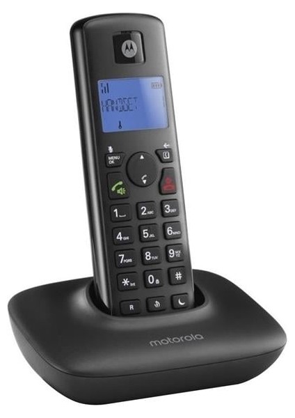 Motorola T401+ Kablosuz Dect Telsiz Sabit Hat Telefon Siyah