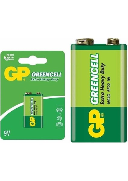 Gp 1604GLF Greencell 9 Volt Pil (Tekli)