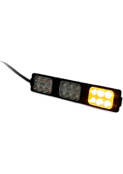 Polis Çakar IP65 2835SMD Kırmızı Mavi Sarı Flaş Strobe Işıklar Aydınlatma Oto Araba Motor 200LM LED Dc 12V 9W 18 Göz LED 3 Renk 155-26MM fırsatları