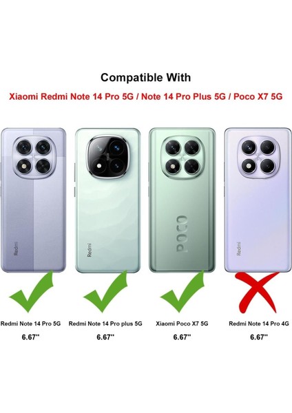 Xiaomi Redmi Note 14 Pro 5g - Poco X7 5g - Redmi Note 14 Pro Plus 5g Kılıf Transparent Soft Şeffaf